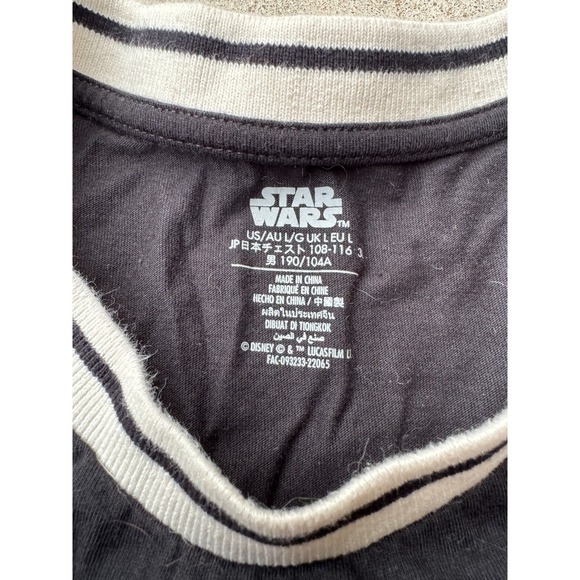 Star Wars Rebels Colorblock Long Sleeve Shirt Men's Large Black Gray Disney Park - Picture 3 of 10